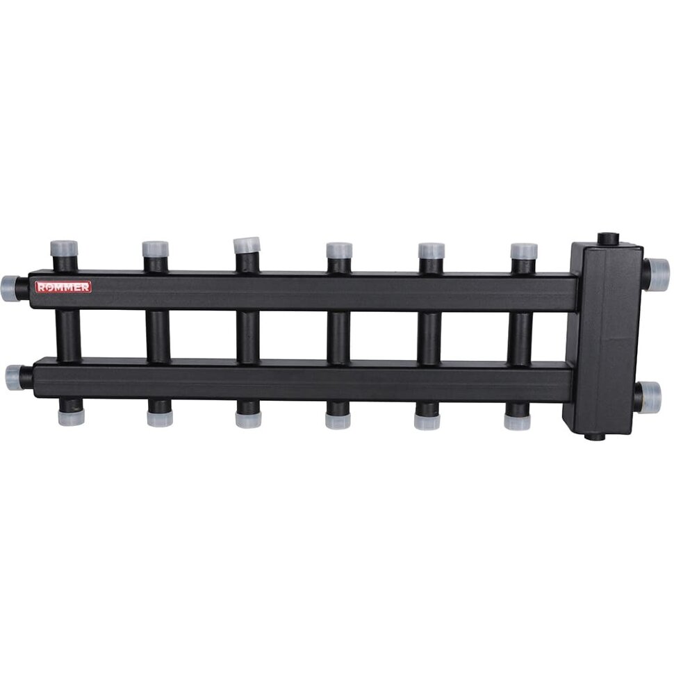 ROMMER RDG-0060-024037 ROMMER Коллектор (дублер компакт) с гидроразделителем на 3+3+1 контура  до 60 кВт