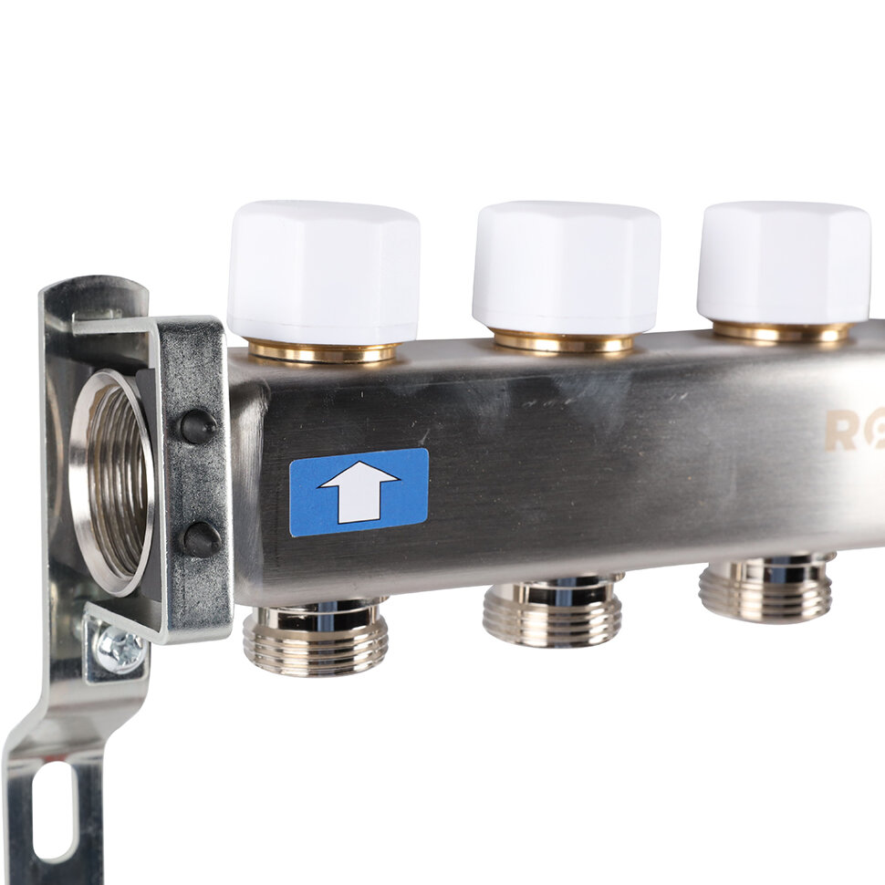 ROMMER RMS-3200-000006 ROMMER Коллектор из нержавеющей стали без расходомеров 6 вых.