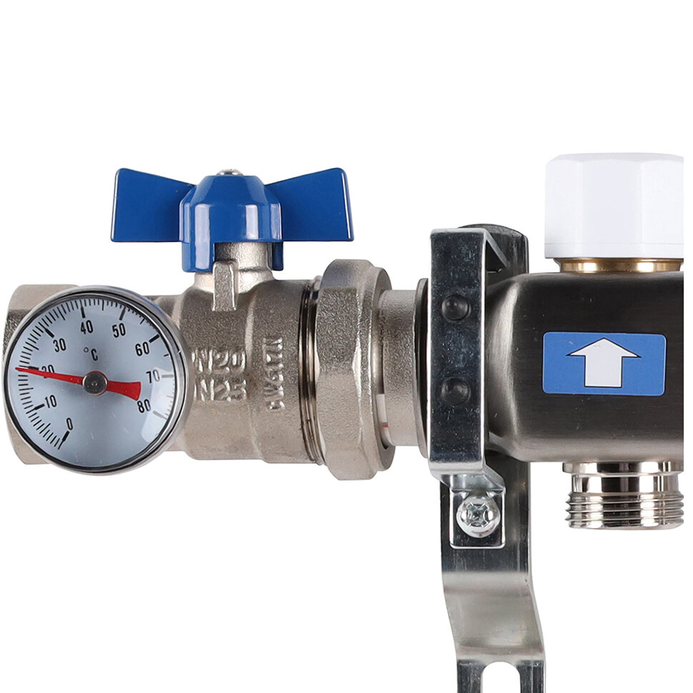 ROMMER RMS-1210-000009 ROMMER Коллектор из нержавеющей стали в сборе с расходомерами 9 вых.
